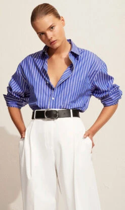 Matteau | Classic Stripe Shirt - Lapis