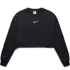 Nike WOMENS SPORTSWEAR SWOOSH CREW -Hot Sale Clothing Store NIKESPORTSWEARSWOOSHCRWBLACKWHITEXSDR5632 010 1