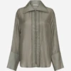 St Agni | Sheer Shirt - Castor Grey -Hot Sale Clothing Store greayshirt